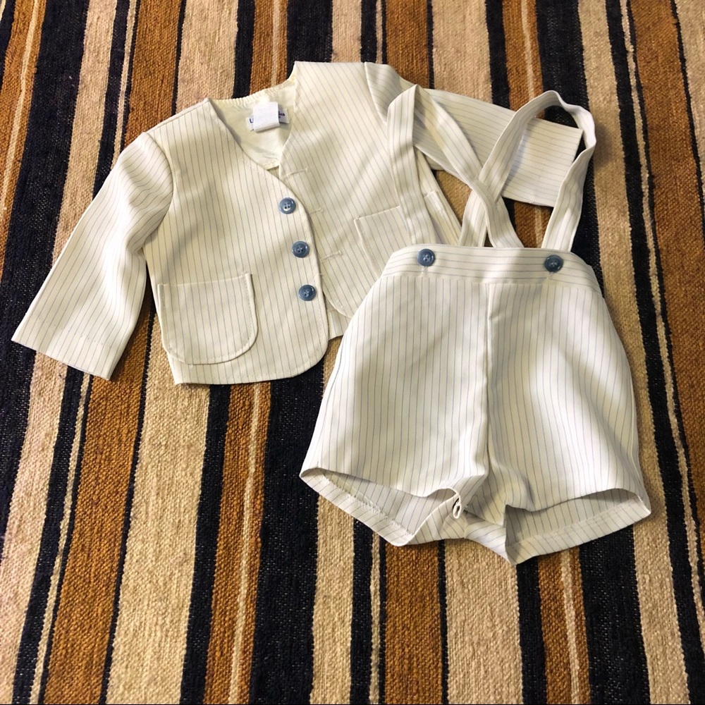 Little Goodies Good Lad Outfit Set Jacket Bloomers - Picture 1 of 7
